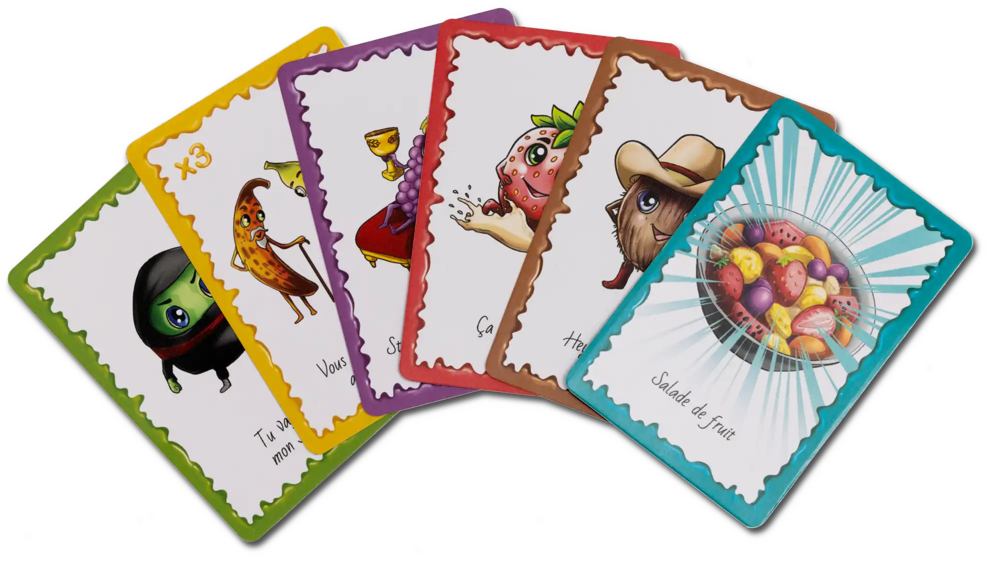 Exemple d'une main de cartes dans Qui dit vrai?